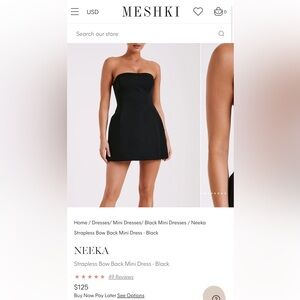 Meshki Neeka Black Mini Dress
